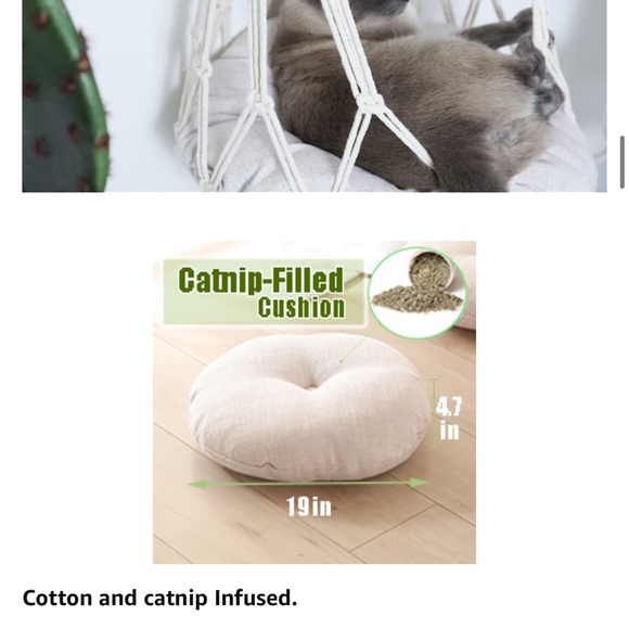 ✨🌌 Organic Cat Nip infused Macrame Cat  Bohostyle Beds🌌 - Picture 6 of 13